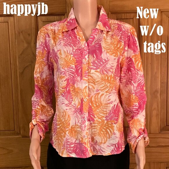 NWOT Vintage Laura Scott Top Blouse Size L - Picture 2 of 13